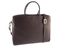 Visconti Ladies Leather Top Handle Black Handbag Briefcase Laptop Case, Chocolate, One Size
