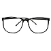 MODA Black Square Clear Lens Eyeglasses Oversized Thin Fashion Glasses Frame