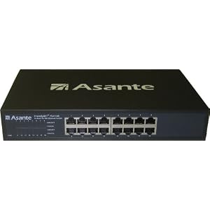 Asante FriendlyNet 16-Port 10 100 Mbps Fast Ethernet Switch (Dark Grey) by 