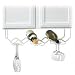 Kitchen & Housewares : Undercabinet Wine and Stemware Rack (White) (6 1/4