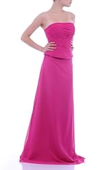 A-line Strapless Chiffon  Dress