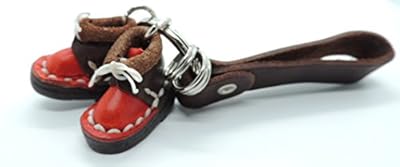 Miniature Handmade Genuine Leather Boots or Shoes Key Chain Key Ring Key holder