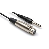 15Ft Xlr Female To 1/4 In Plug Single Channel Balanced With White Earbud Headphones