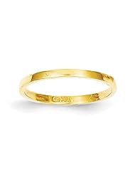 14k High Polished Band Childs Ring - JewelryWeb