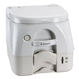Dometic - 974 Portable Toilet 2.6 Gallon - Tan w Brackets