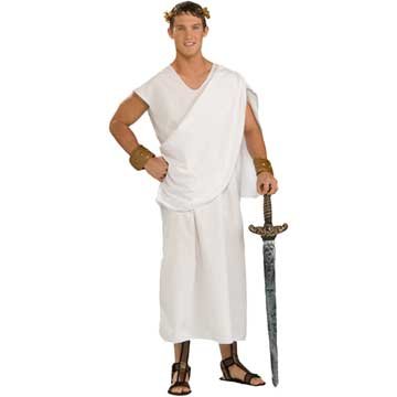Adults’ Plus Size Toga Costume - White