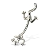 Lizard belly button ring