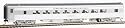 Walthers - Streamlined Pullman-Standard Plan #7484 64-Seat Coach-Santa Fe HO