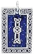 Celtic Letter "I" Pewter Pendant Necklace