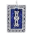 Celtic Letter "I" Silver Tone Pewter Pendant Necklace