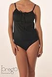 Prego Maternity Solid Nursing Swimsuit - Black