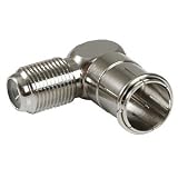 Coaxial Adapter, F Female / F Male, Push On, 90º