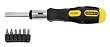 Stanley 62-509 8-3/4-Inch Multi-Bit Ratcheting Screwdriver with 6 Assorted Bits