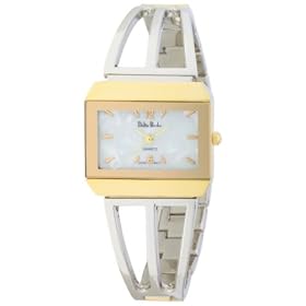 Delta Burke Womens 79053 Gold-Tone 3-Bar Bracelet Watch