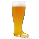 2 Liter Glass Beer Boot - Mouth Blown Das Boot