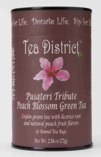 Tea District Pusateri Peach Blossom Green Tea 72 bags by Tea District