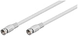 Wentronic BKF 500 SAT Anschluss Kabel (F-Stecker auf F-Stecker) 5 m wei&szlig;