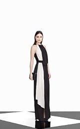 Floor Length Draped Jersey Dress