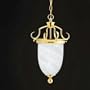 Thomas Lighting M2981-1 Three Light Foyer, Polished Brass Finish with Etched Alabaster Glass