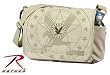 Vintage Khaki Messenger Bag With Exploded Army Eagle