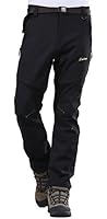 Geval Men's Windproof Waterproof Softshell Fleece Ski Pants