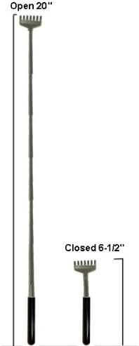 Large Black Plastic Handled Telescopic Back Scratcher (Backscratcher)