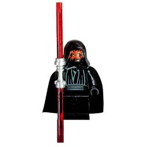 LEGO Star Wars LOOSE Mini Figure Darth Maul with Silver Double-Sided Lightsaber