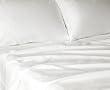Organic Cotton Sateen Fitted Sheet - White (Twin)