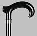 Acrylic, High Arch Derby, Black, Cane