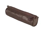 Chocolate Brown Italian Leather Pen/Golf Ball Carrying Case - Ditty Bag