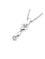 Loves Arrow - Diamond And 18K Red White Gold Pendant