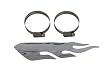Chrome Universal 8 Flame Motorcycle Exhaust Heat Shields - Frontiercycle (Free U.S. Shipping)