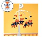 ILLINOIS FIGHTING ILLINI NCAA Infant BABY MOBILE Shower Gift New