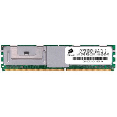 Corsair Memory CM72FB1024-667/SC 1 GB PC2-5300 667MHz 240-pin DDR ECC Registered DIMM Server Memory