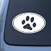 PAW PRINT CIRCLE - Dog Cat - Vinyl Decal Sticker #1545 | Vinyl Color: White