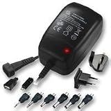 Ex-Pro® UK/EU Plug Variable Voltage replacement AC DC Plug in Power supply - Regulated - 3v to 12v -DC 1000mA 1A max current. 8 Popular DC type plus (2 Jack type plugs/2 USB Type) 3 / 4.5 / 5 / 6 / 7.5 / 9 / 12V selectable.