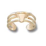 Texas Longhorns Solid 14K Gold Solid Longhorn Toe Ring