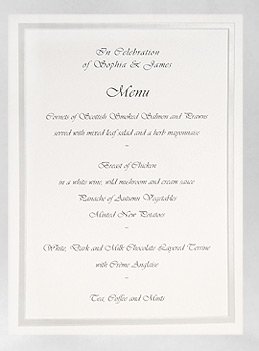 wedding menu cards