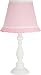 Girls Table or Desk Lamp with Light Pink Pleated Shade