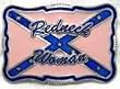 REDNECK WOMAN BELT PINK  BUCKLE,WITH REBEL FLAG