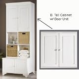2-Door Tall Cabinet for HomeStyles Modular System (White) (29.5
