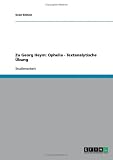 Zu Georg Heym: Ophelia - Textanalytische �bung