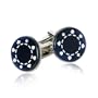 Poker Chip Blue Cufflinks