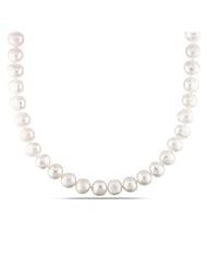 Sterling silver 9-9.5 MM Freshwater Cultured Pearl Strand, 24"