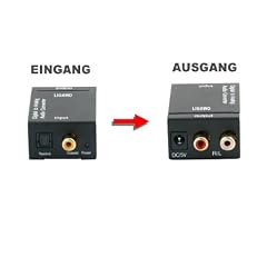 Digital Toslink / SPDIF zu Analog stereo 2xRCA Audio Konverter - Audio Konverter Digital (Toslink und Koaxial) zu Analog (Cinch) - Digital Analog Wandler Audiowandler