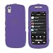 Purple Rubberized Snap on Hard Skin Cover Case for Samsung Instinct S30 + Clip