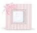 Ballerina Slippers Picture Frame Wooden Pink & White Striped