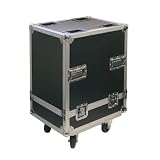 Soundlab Black Single Moving Head Light Case On Wheels With Foam Lined Interior 4 Castors 4 Carry Handles And Butterfly Catches
