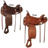 Tex Tan Norco Flex Western Trail Saddle 17in Pecan