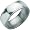 Titanium Grooved Beaded 8mm Ring Size 8